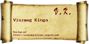 Viszmeg Kinga névjegykártya