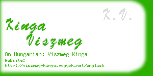 kinga viszmeg business card